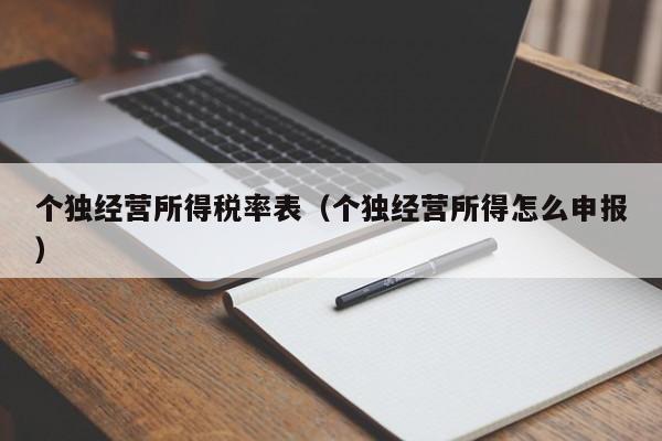 个独经营所得税率表（个独经营所得怎么申报）